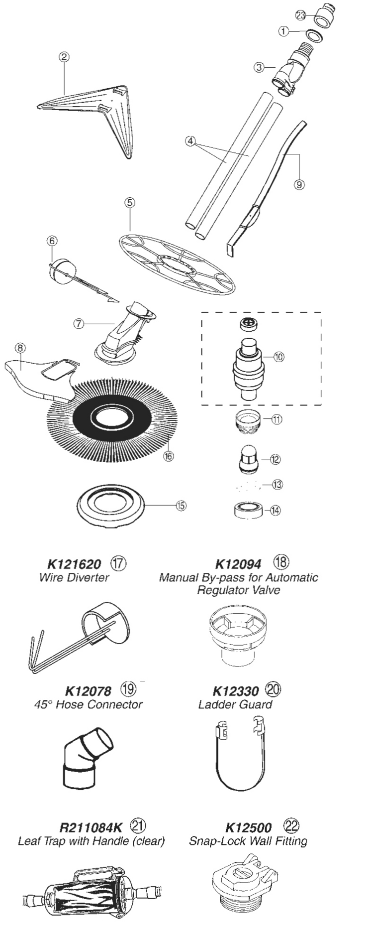 Pentair Kreepy-Kadet replacement parts