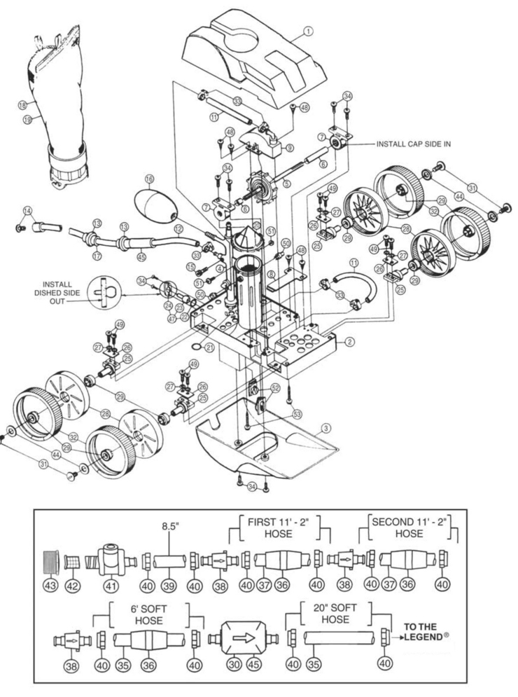 Pentair Legend-4Wheel replacement parts