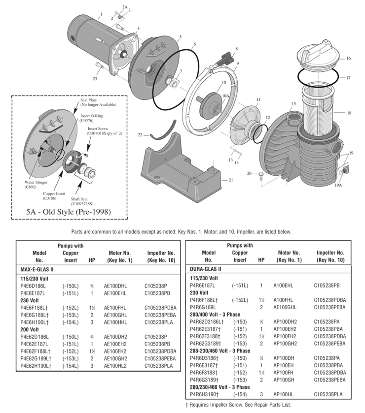 Sta-Rite MaxEGlas-DuraGlas-Series-Full-Rate-Model replacement parts