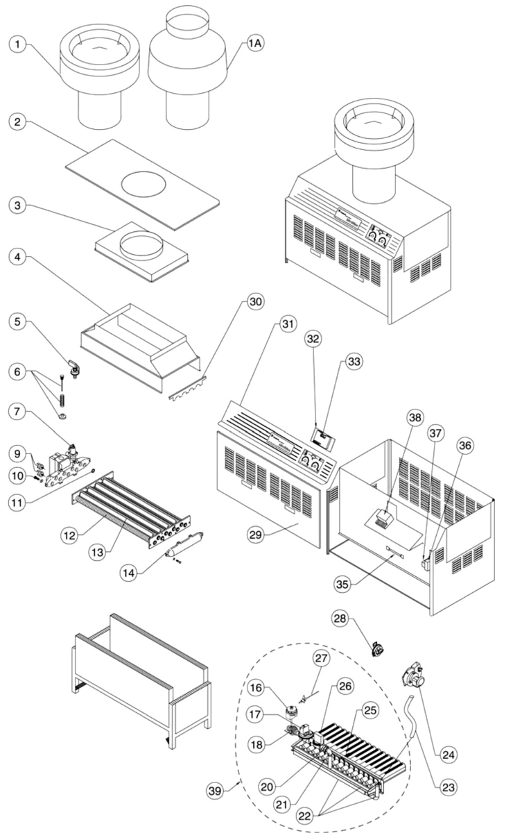 Pentair MiniMax-Low-NOx-Commercial-Model-900 replacement parts
