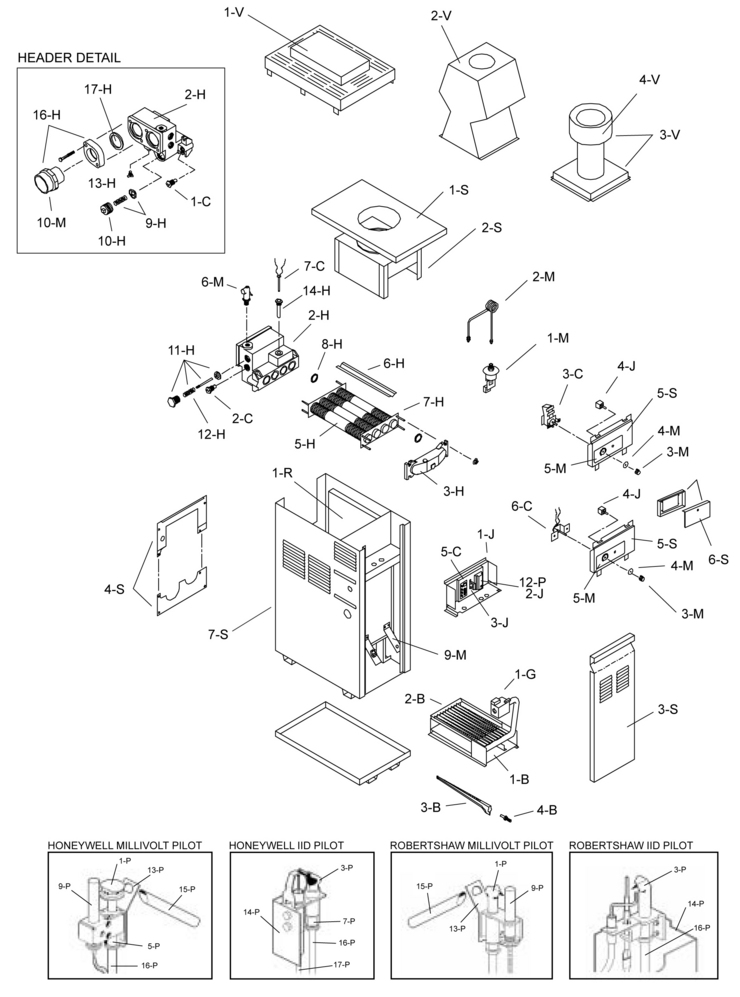 RayPak Model-155BC replacement parts