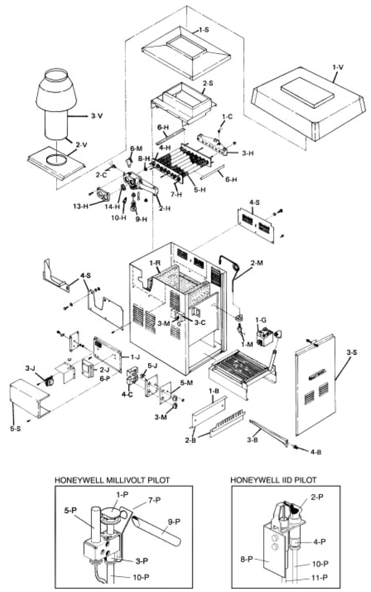 RayPak Model-181-401 replacement parts