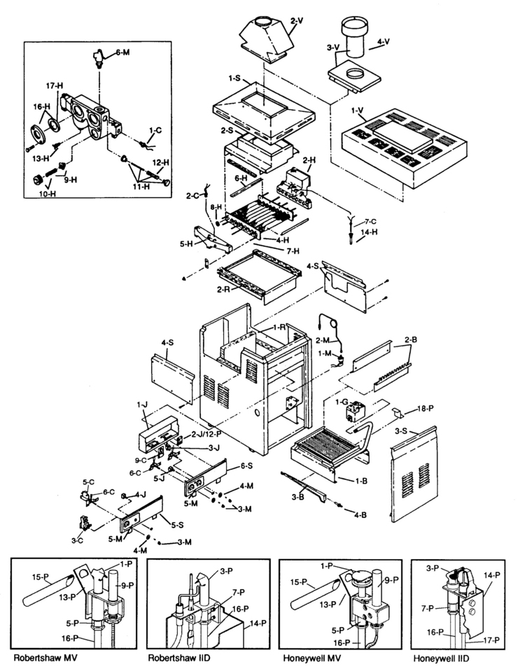 RayPak Model-185B405B replacement parts