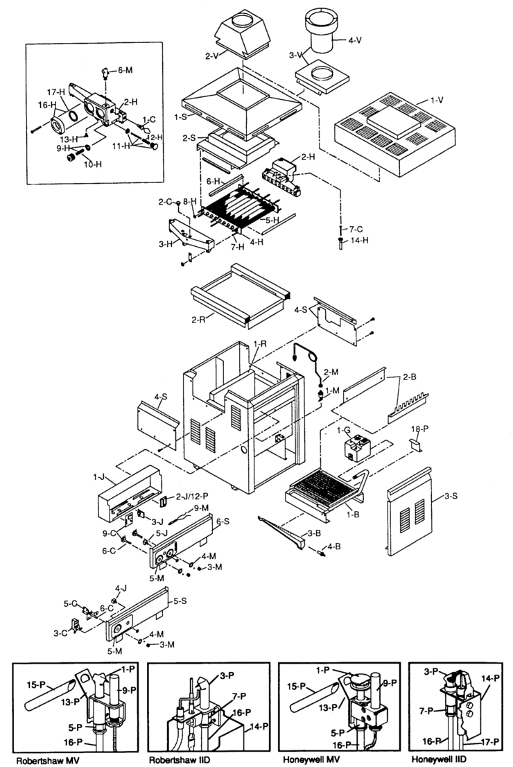 RayPak Model-185BC405BC replacement parts