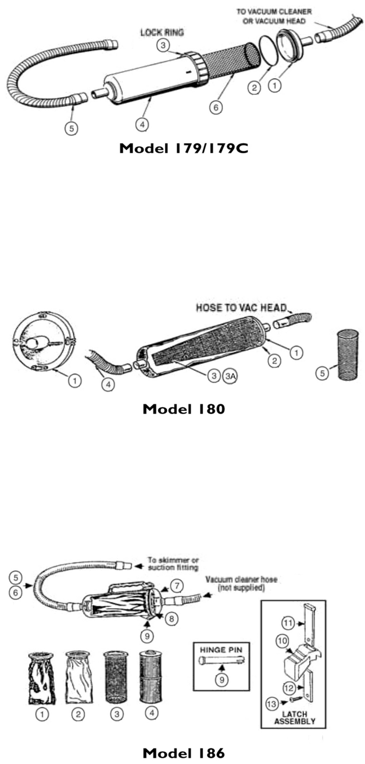 Pentair Models-186A-B-C-D replacement parts