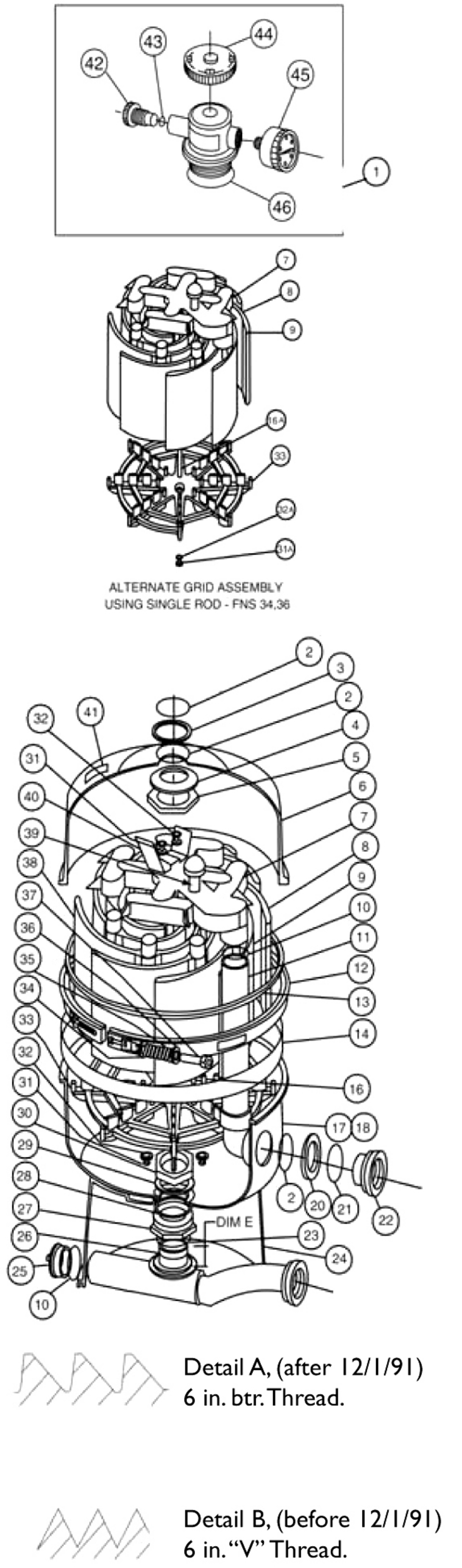 Pentair Nautilus-FNS-Fiberglass replacement parts
