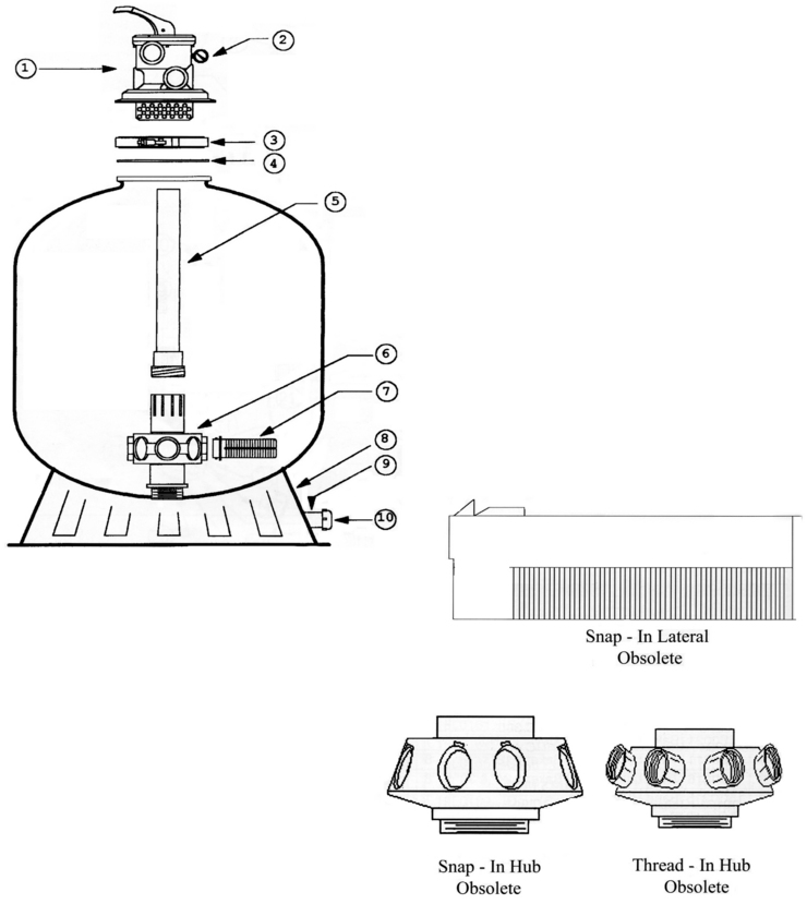 Waterco / Baker Hydro Newport-Series-Parts replacement parts