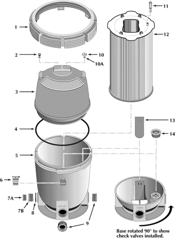 Sta-Rite PL-Series-Above-Ground-DE-Filter-Systems replacement parts