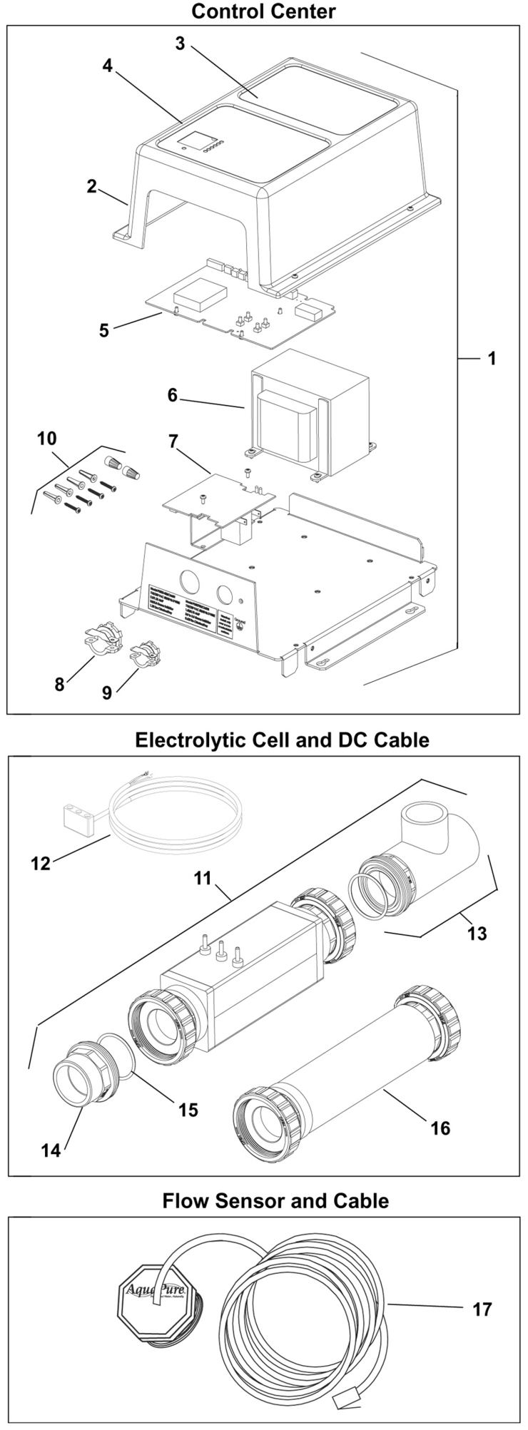 Jandy PURE700-PURE1400-Series replacement parts