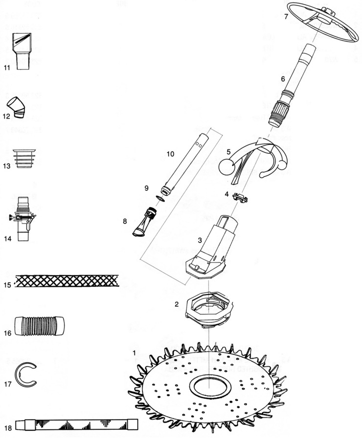 Zodiac Pacer replacement parts
