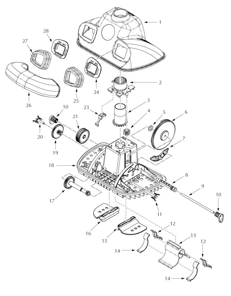 Sta-Rite Poolshark-InGround-Pool-Cleaner replacement parts