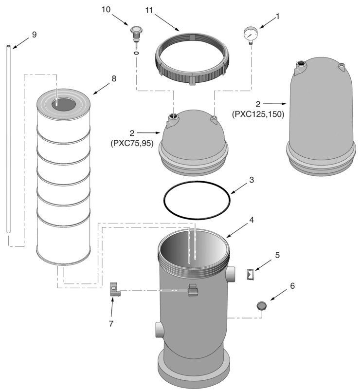Sta-Rite PosiClear-Cartridge-Filters replacement parts