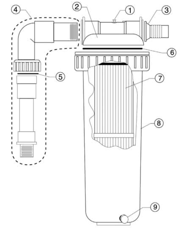 Pentair Predator-II-MiniCellular-Media-Filter-Sy replacement parts