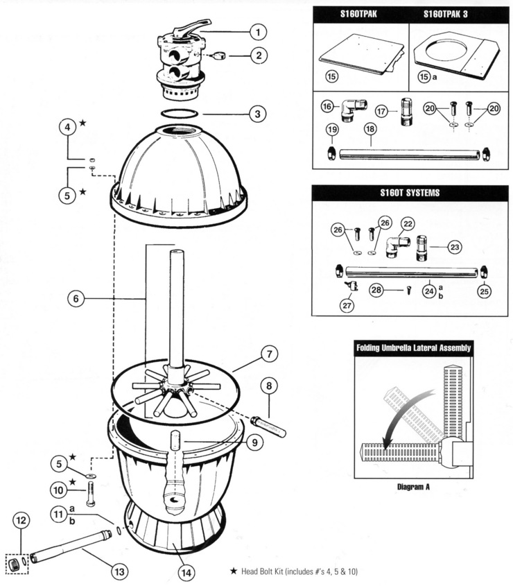Hayward S160T replacement parts