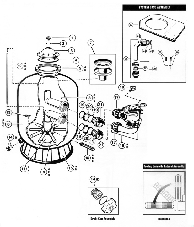 Hayward S210S-244S-310S-Sand-Filter-Series replacement parts
