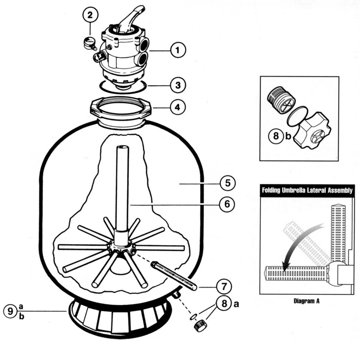 Hayward S310T2-Sand-Filter-Series replacement parts