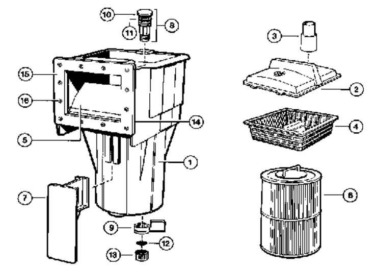 Hayward SF400-Skim-Filter replacement parts