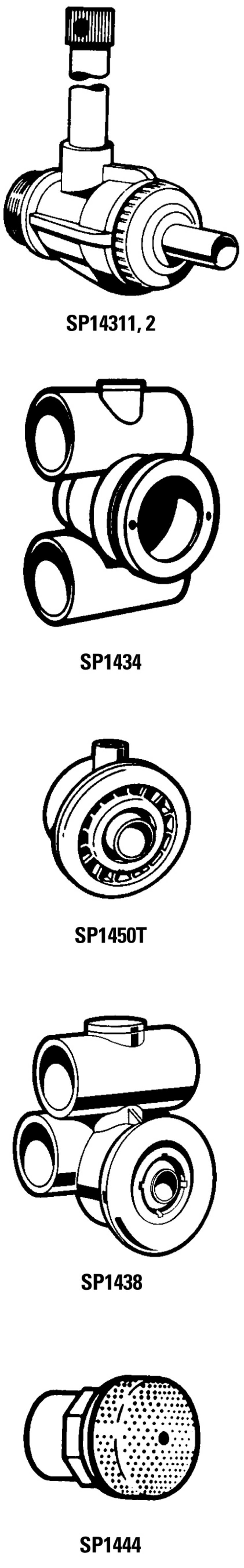 Hayward SP1430-1431-1432-Series-JetAir-Fittings replacement parts