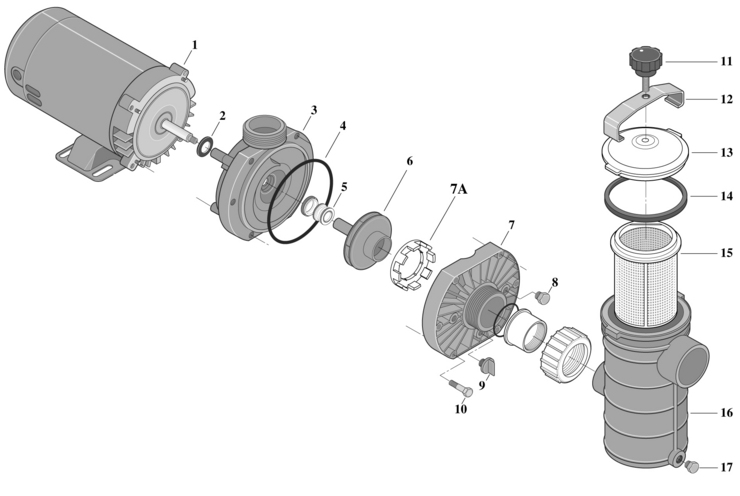 Sta-Rite Self-Priming-Centrifugal-Pump-D-Series replacement parts