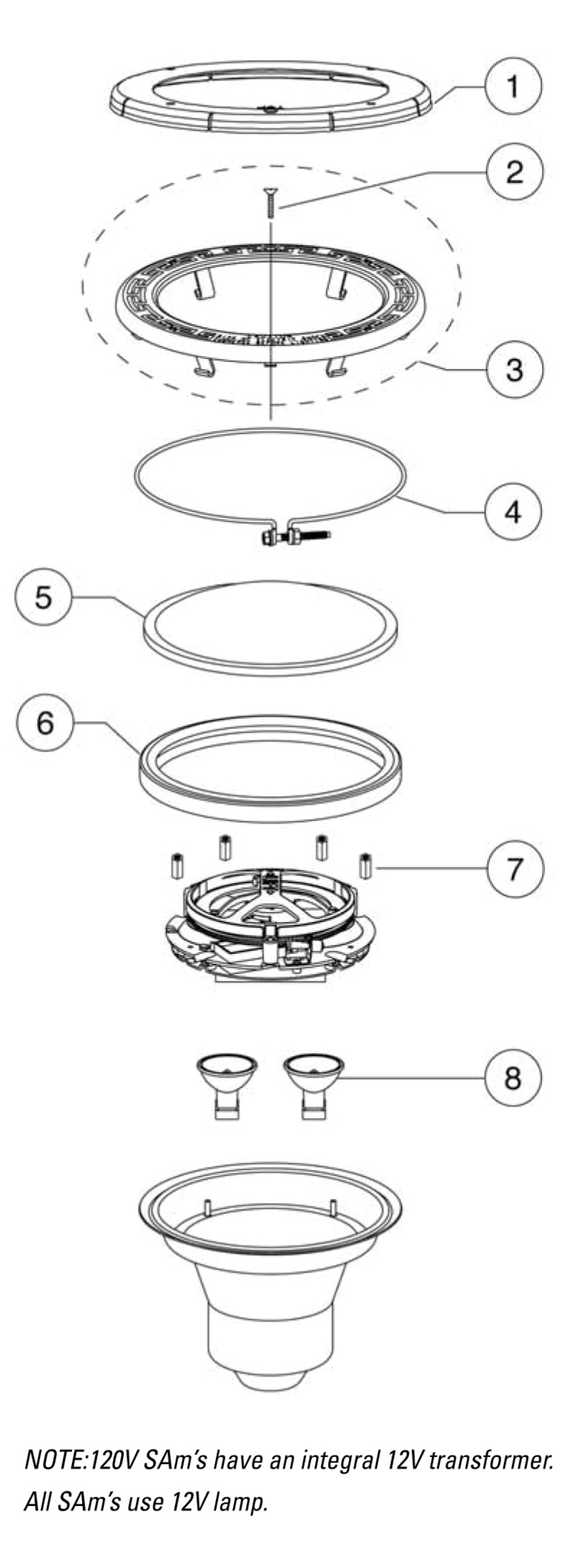 Pentair Spectrum-Amerlite-SAm-Lights replacement parts