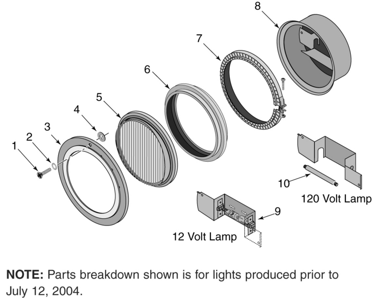 Sta-Rite Sunbrite-Grommet-Style-Light replacement parts