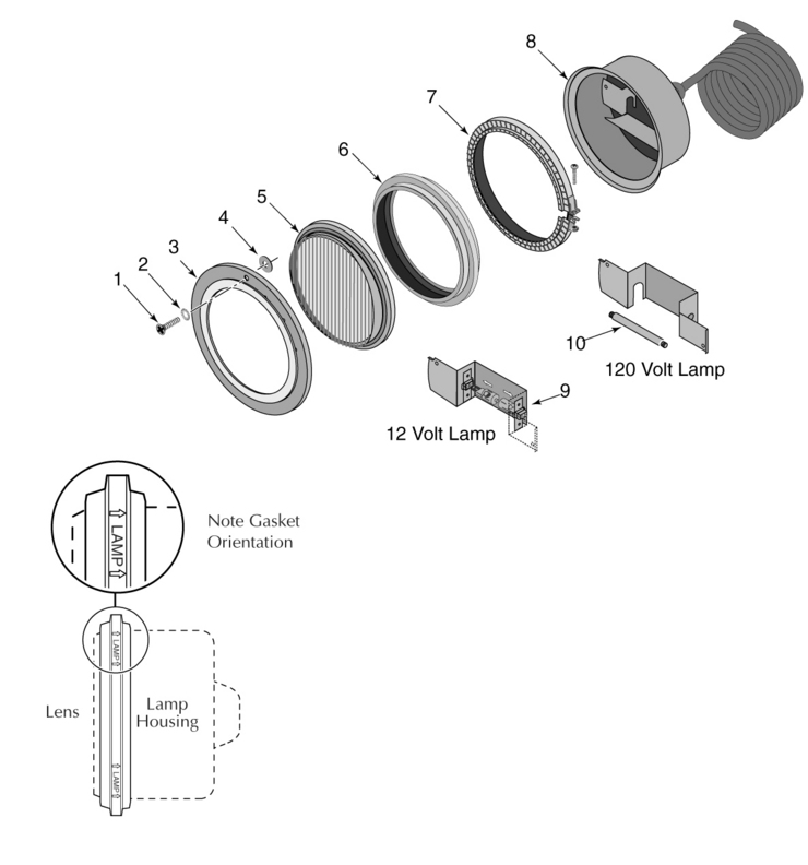 Sta-Rite Sunbrite-LTC-Light replacement parts