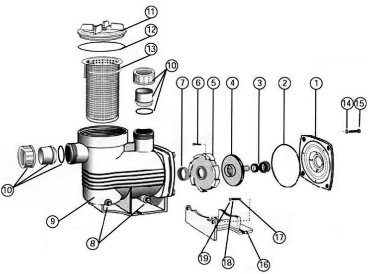 Waterco / Baker Hydro Supastream replacement parts