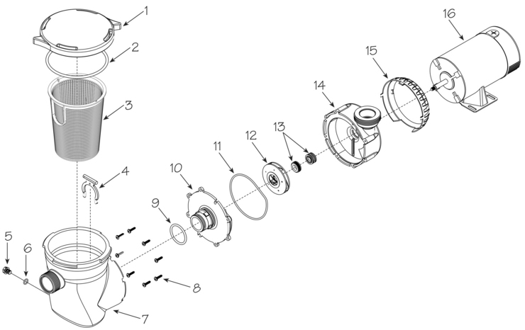 Waterway Supreme-HiFlo-Pump replacement parts