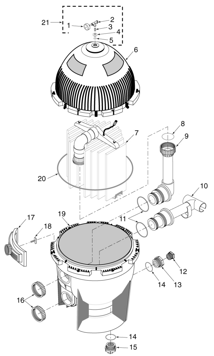 Sta-Rite System-3-DE-Filters-S7D75-S8D110 replacement parts