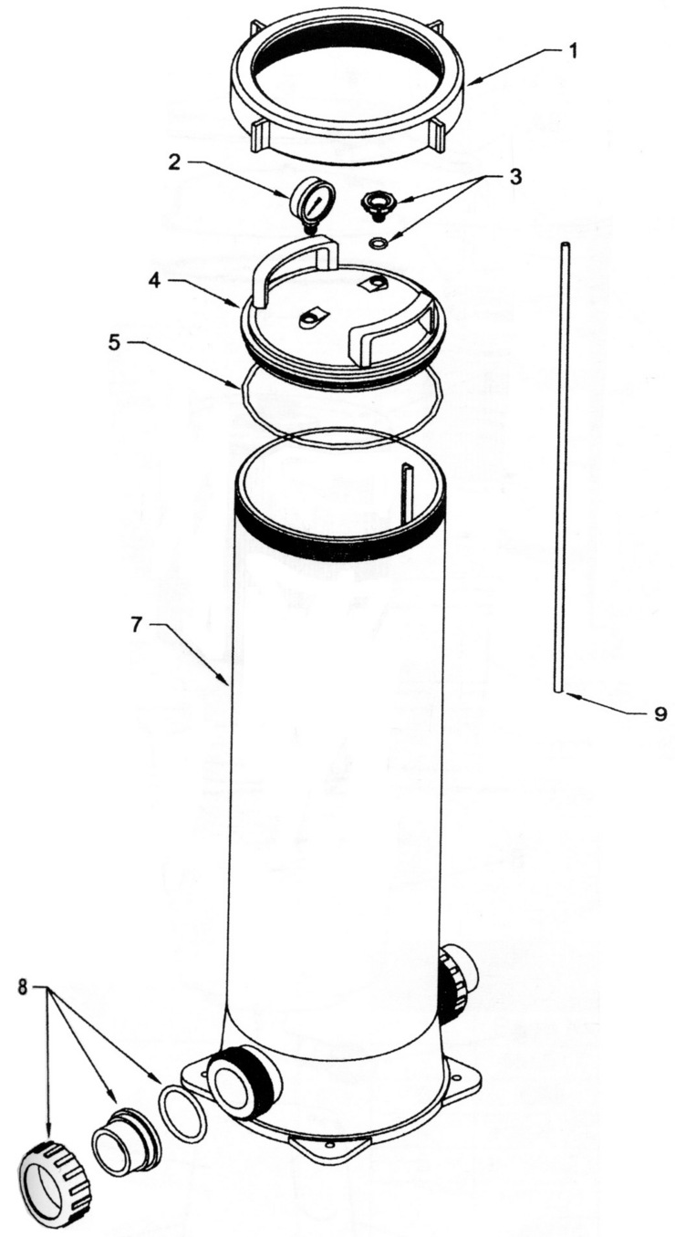 Waterco / Baker Hydro Trimline-Cartridge-Parts replacement parts