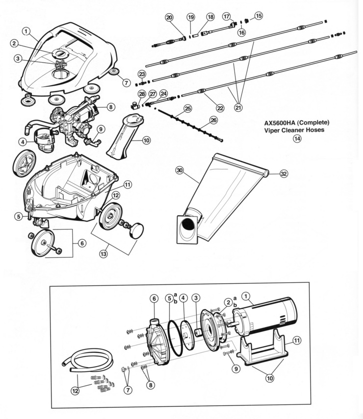 Hayward Viper replacement parts