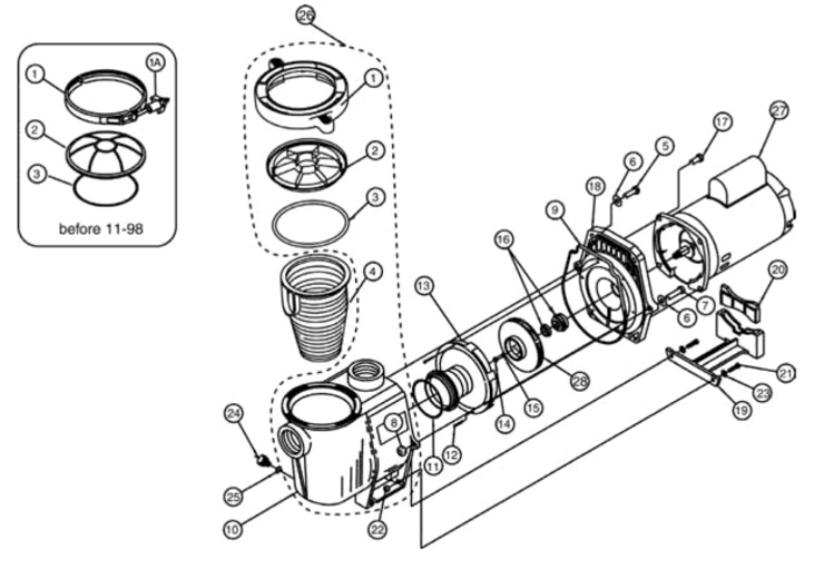 Pentair WhisperFlo-Pump replacement parts