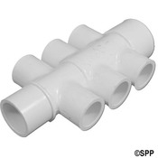 Manifold PVC Waterway 1S x 1Spg x (6" ) 1/2" S Ports - Item 672-4440