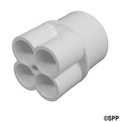 Manifold PVC Waterway 1.5" S x (4) 1/2" S Ports - Item 672-4580