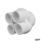 Manifold PVC Waterway 1.5" S x (4) 3/4" S Ports - Item 672-4670