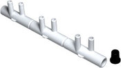 Manifold PVC Air Waterway 2-4-6" 3/4" SB x 3/4" SB x (6" ) 3/8" SB - Item 672-6970