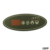Spa Side Overlay Hydro Quip ECO-1"4BTN LED Oval (P1-LT-UP-DN)  - Item 80-0201