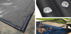 20 x 40 Inground Winter Pool Cover plus 16 Black Water Tubes and Leaf Guard 15 Year Silver/Black Rectangle Item #GPC-70-8259-WT-LG
