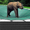 Loop-Loc - 20 x 40 + 4 x 8 Gray Mesh Rectangle w/ Center End Step Safety Cover for Inground Pools Item #LLM1271