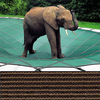 Loop-Loc - 14 x 28 + 4 x 8 Mojave Brown Aqua-Xtreme Mesh Rectangle w/ Center End Step Safety Cover for Inground Pools Item #LLM8022