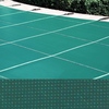 Meyco 20 x 40 + 3 x 8 Rectangle With Center Steps PermaGuard Solid Green Safety Pool Cover With No Drains - Includes Pump Item #M145PGP