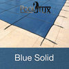 20 x 44 Rectangle with 4 x 8 Left Side Steps King Light Weight Solid Blue Safety Pool Cover with AquaDuc Drain 20 Year Item #PT-IG-200017
