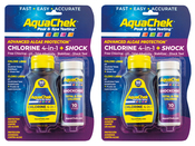 AquaChek Chlorine 4-in-1 Plus Shock Testing Strips Qty: 50 (2 Pack) - Item 511249-2PK