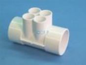 Manifold PVC Waterway 2S x 2S x (4) 3/4" S Ports - Item 672-4210