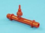 Ozone Injector Red 3/4" B x 3/4" B x 1/4" Barbed Cap - Item 684K-MAZZEI