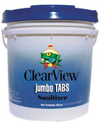ClearView 3 inch Jumbo Chlorine Tabs 25 lb - Item CVTL025