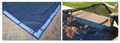 16 x 32 Inground Winter Pool Cover plus Leaf Guard 10 Year Blue/Black Rectangle - Item GPC-70-9154-LG