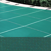 Meyco 18 x 40 Rectangle PermaGuard Solid Green Safety Pool Cover With Drains - Item M1840PG