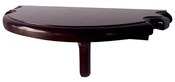 Premium Half Moon Wall Shelf with Mahogany Finish - Item NG2552M Premium Half Moon Wall Shelf with Mahogany Finish - Item NG2552M