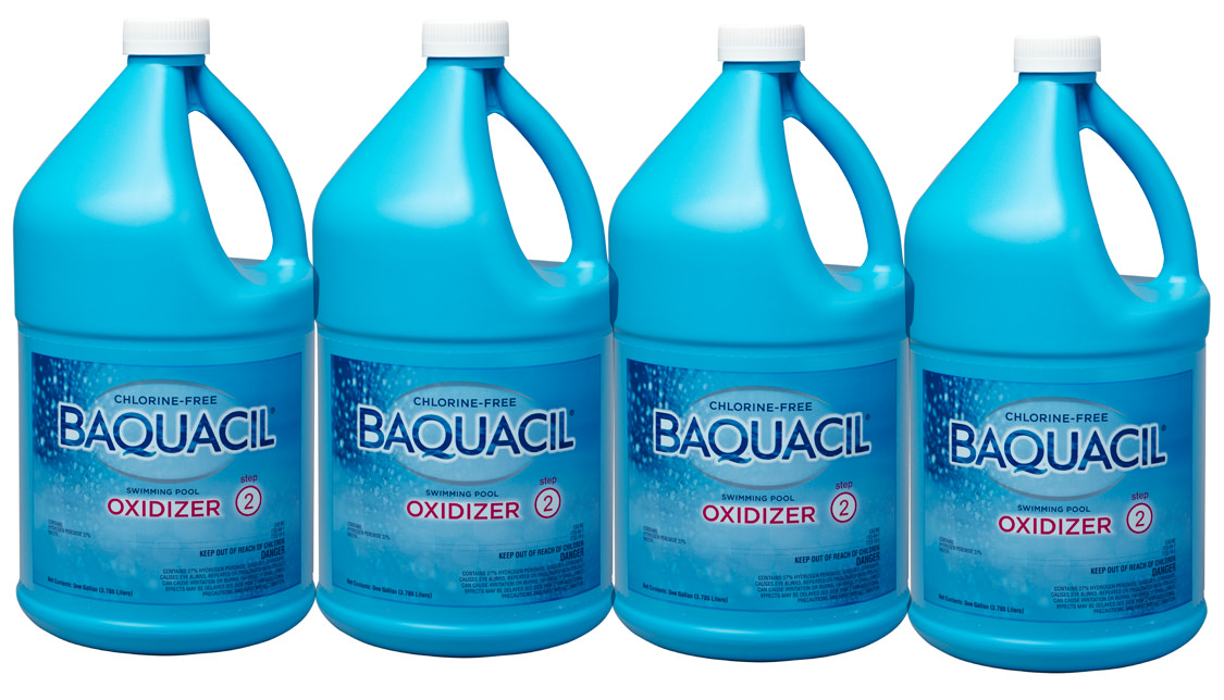 Baquacil Oxidizer 4 x 1 Gallon Bottles Pool Shock